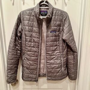 Women’s gray size small Patagonia, nano puff, full zip jacket